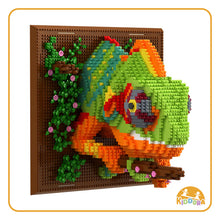 Load image into Gallery viewer, Kiddora Chameleon 3D Mural Bricks