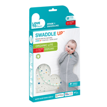 Load image into Gallery viewer, Love to Dream Swaddle up Organic Lite 0.2 TOG Cream Star Dust