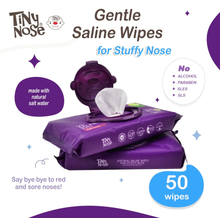 Load image into Gallery viewer, Tiny Nose Baby Saline Wipes Grape 50&#39;s
