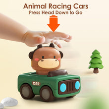 Load image into Gallery viewer, The Kiddie Concept Press and Go Animal Toy Car
