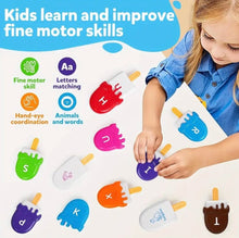 Load image into Gallery viewer, The Kiddie Concept Ice Cream Alphabet Matching Toy