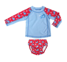 Load image into Gallery viewer, Zoocchini UPF50 Rash guard & Swim Diaper Set