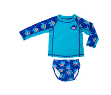 Load image into Gallery viewer, Zoocchini UPF50 Rash guard & Swim Diaper Set