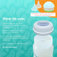 Load image into Gallery viewer, Orange and Peach Wide Neck Breastmilk Storage Bottles