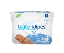 Load image into Gallery viewer, WaterWipes Biodegradable Pack of 4 x 60 pulls