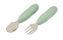 Load image into Gallery viewer, Beaba Set of 2 Stainless Steel Training Pre-Cutlery