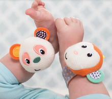 Load image into Gallery viewer, Infantino Wrist Rattles - Monkey / Panda