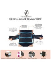 Load image into Gallery viewer, Lunabebe Medical Grade Tummy Wrap Bamboo Charcoal Support Binder