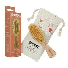 Load image into Gallery viewer, Kent Baby Soft Bristle Beechwood Brush with Canvas Travel Pouch (BA29)