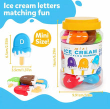 Load image into Gallery viewer, The Kiddie Concept Ice Cream Alphabet Matching Toy