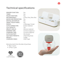 Load image into Gallery viewer, Imani iBox Hybrid Wearable and Hospital-Grade Breast Pump PA