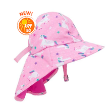 Load image into Gallery viewer, Zoocchini Baby/Toddler Cape Sunhat