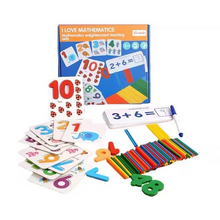 Load image into Gallery viewer, Wooden Treehole I love Mathematics