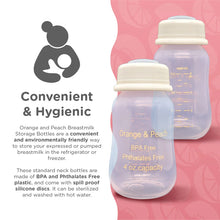 Load image into Gallery viewer, Orange and Peach Standard Neck Breastmilk Storage Bottles