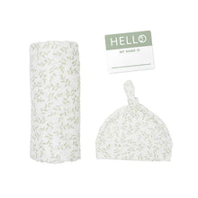 Load image into Gallery viewer, Lulujo Baby Bamboo Bonnet & Swaddle Set