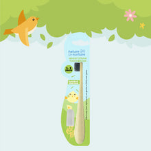 Load image into Gallery viewer, Nature to Nurture Wheat Straw Bamboo Charcoal Toothbrush with cover (1-3yrs)