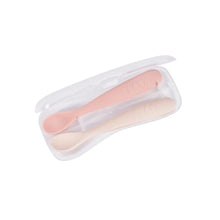 Load image into Gallery viewer, Beaba 1st Age Silicone Spoons with case