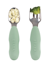 Load image into Gallery viewer, Beaba Set of 2 Stainless Steel Training Pre-Cutlery