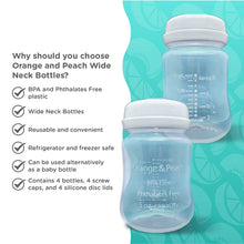 Load image into Gallery viewer, Orange and Peach Wide Neck Breastmilk Storage Bottles