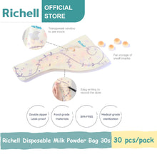 Load image into Gallery viewer, Richell Disposable Milk Powder Bag 30s