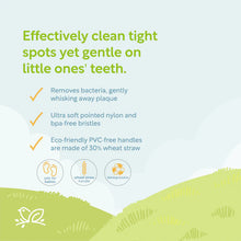 Load image into Gallery viewer, Nature to Nurture Wheat Straw Bamboo Charcoal Toothbrush with cover (1-3yrs)