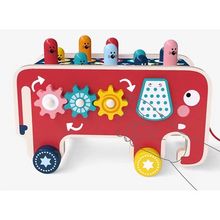 Load image into Gallery viewer, Wooden Elephant Hit The Piano