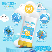 Load image into Gallery viewer, Mamii Moon Baby & Kids Mineral Sunscreen Stick SPF50 PA+++