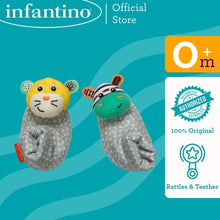 Load image into Gallery viewer, Infantino Wrist Rattles - Zebra / Tiger