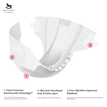 Load image into Gallery viewer, Applecrumby AirPlus 100% Chlorine-Free Tape Diapers
