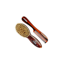 Load image into Gallery viewer, Kent Tortoiseshell Effect Soft Natural Bristle Baby Brush and Comb Set (BA30)