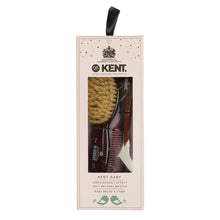 Load image into Gallery viewer, Kent Tortoiseshell Effect Soft Natural Bristle Baby Brush and Comb Set (BA30)
