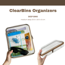 Load image into Gallery viewer, Deep ClearBins Hard Shelled Clear Organizers