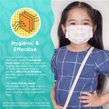 Load image into Gallery viewer, Orange and Peach Disposable Protective 3-ply Face Mask for Kids 30pcs