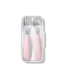 Load image into Gallery viewer, Oxo Tot On The Go Fork And Spoon Set With Carrying Case