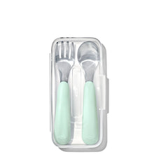 Load image into Gallery viewer, Oxo Tot On The Go Fork And Spoon Set With Carrying Case