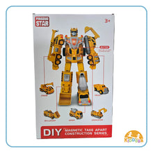 Load image into Gallery viewer, Kiddora 5-in-1 Magnetic Construction Transformer Robot