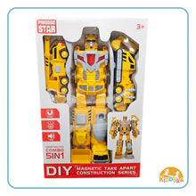 Load image into Gallery viewer, Kiddora 5-in-1 Magnetic Construction Transformer Robot