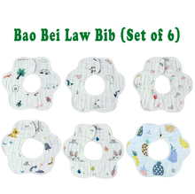 Load image into Gallery viewer, Bao Bei Law Bib (Set of 6)