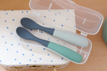 Load image into Gallery viewer, Beaba 1st Age Silicone Spoons w/Case Set of 2