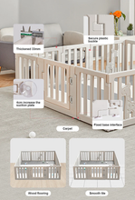 Load image into Gallery viewer, Bonjour 12-Panel Lagom Playpen with Door