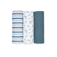 Load image into Gallery viewer, Lulujo Mini Muslin Receiving Blankets (Set of 3)