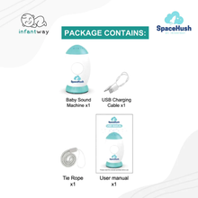 Load image into Gallery viewer, Infantway SpaceHush Portable Baby Sleeping Machine
