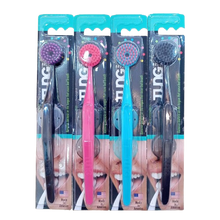 Load image into Gallery viewer, Tung Brush with Cap - Tongue Cleaner (Colors Vary)