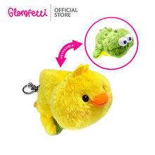 Load image into Gallery viewer, Glamfetti Reversible Animal Plushie Bag Charm Keychain (4 designs)