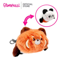 Load image into Gallery viewer, Glamfetti Reversible Animal Plushie Bag Charm Keychain (4 designs)