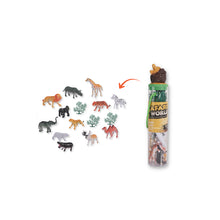 Load image into Gallery viewer, Bioplastic Safari World - 15 pcs. Mini Animals Tube Set