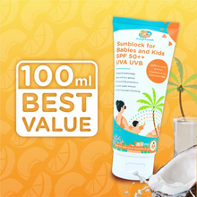 Load image into Gallery viewer, Orange and Peach Sunblock for Babies and Kids SPF 50++