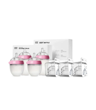 Load image into Gallery viewer, Comotomo Baby Bottle Bundle - Pink