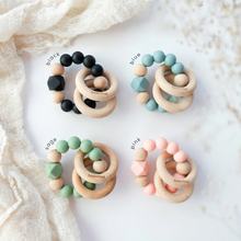 Load image into Gallery viewer, Booginhead - Beaded Silicone & Wood Teething Rings