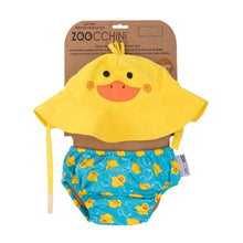 Load image into Gallery viewer, Zoocchini Swim Diaper & Sunhat Sets (Large 12-24months)